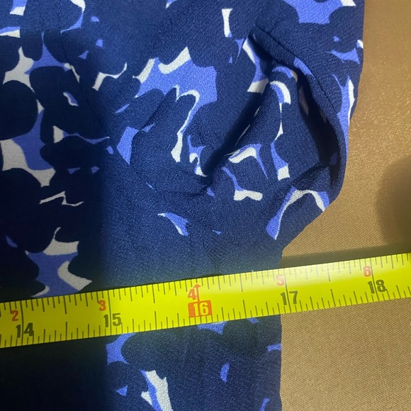 Talbots Navy and White Floral Long Sleeve Dress - Picture 10 of 11